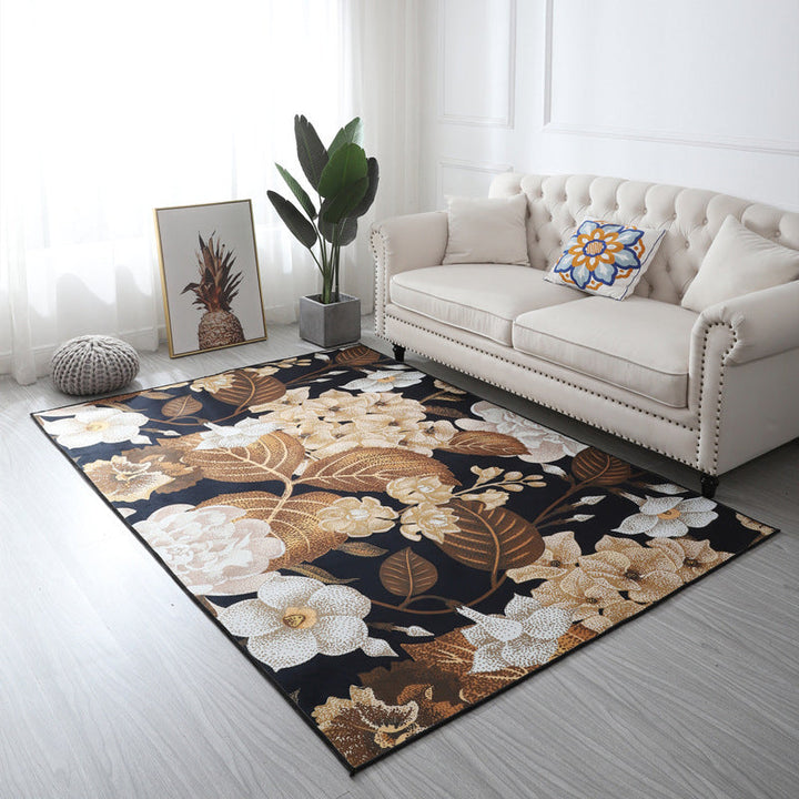 BowLift | Multi Color Geometric Floral Carpet Cotton Mid-Century Modern Carpet Pet Friendly Anti-Slip Carpet for Room
