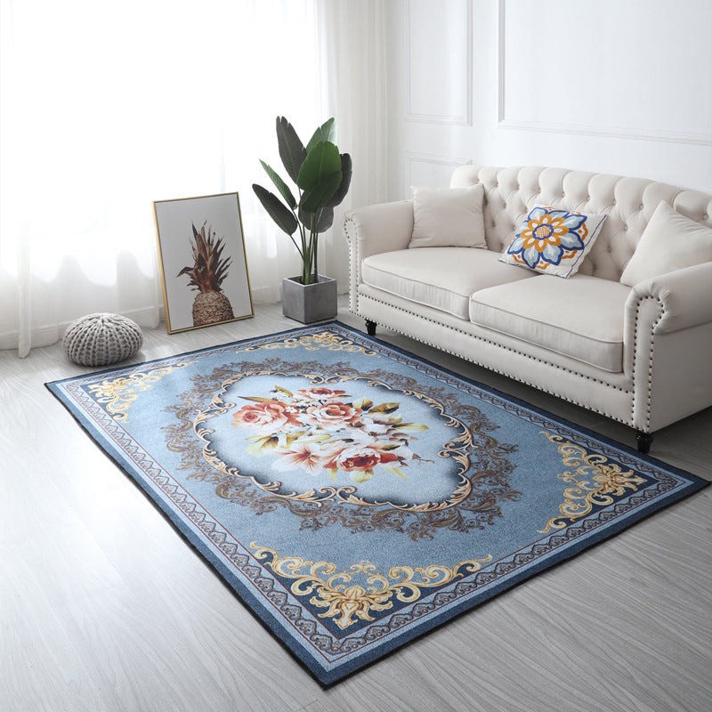 BowLift | Multi Color Geometric Floral Carpet Cotton Mid-Century Modern Carpet Pet Friendly Anti-Slip Carpet for Room