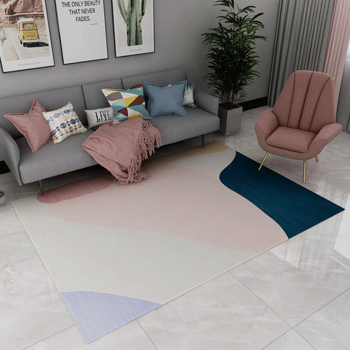 BowLift | Contemporary Abstract Pattern Carpet Multicolor Polypropylene Carpet Non-Slip Pet Friendly Stain Resistant Carpet for Large Room
