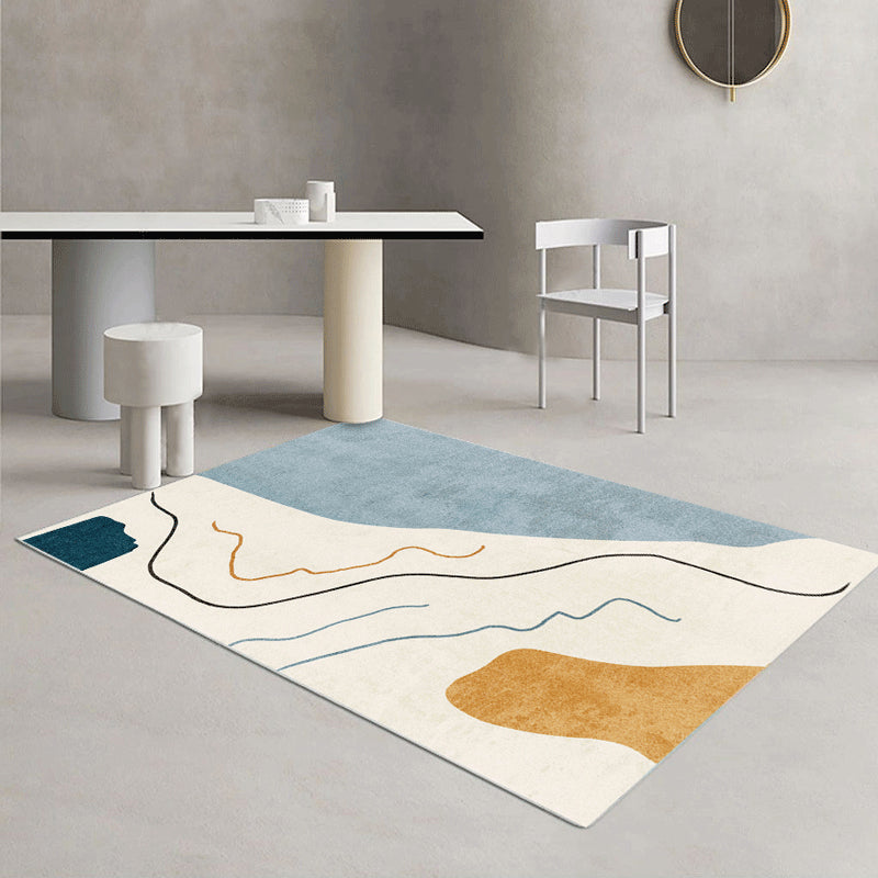 BowLift | Contemporary Abstract Pattern Carpet Multicolor Polypropylene Carpet Non-Slip Pet Friendly Stain Resistant Carpet for Large Room