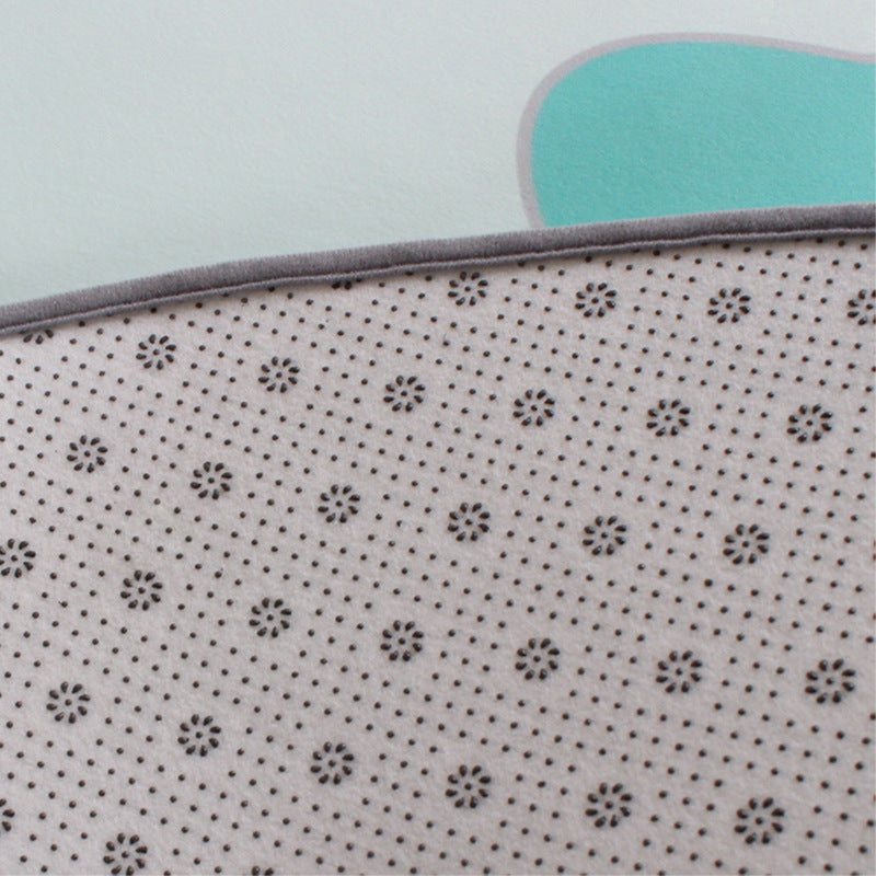 BowLift | Children's furniture Animal rug Multicolored polypropylene fabric Washable pet-friendly non-slip rug for children's room