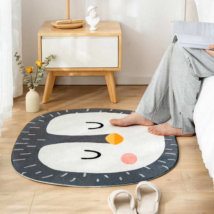BowLift | Multi Color Kids Carpet Cartoon Animal Head Pattern Rug Polyester Non-Slip Back Stain Resistant Machine Washable Rug