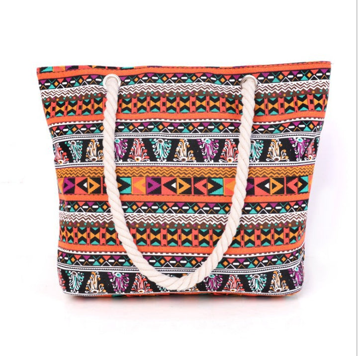 Large beach bag with ethnic pattern Bowlift
