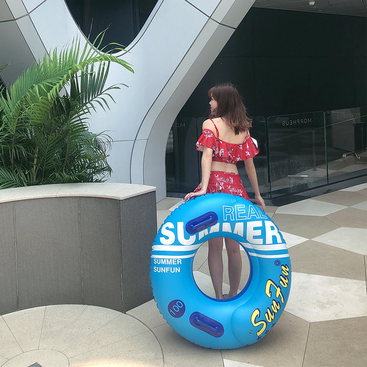 Unisex Inflatable Swimming Ring with Practical Handles Bowlift