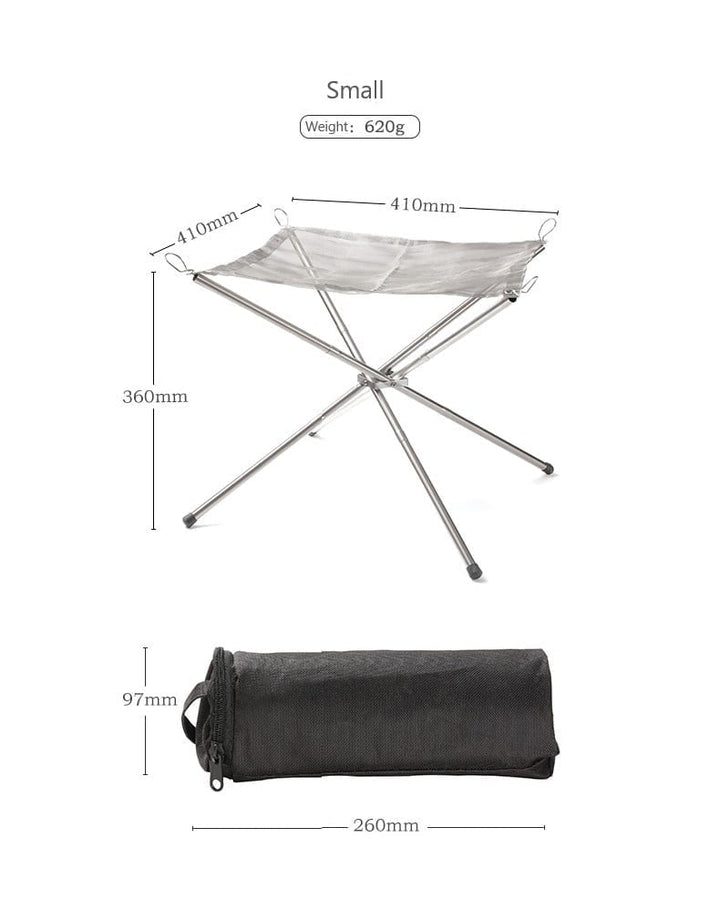 BowLift | Portable Fire Pit | Foldable Stainless Steel Design | Lightweight Outdoor Camping Stove
