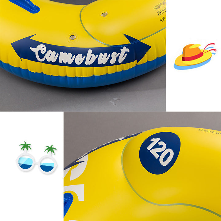 Unisex Inflatable Swim Ring with Practical Handles Bowlift