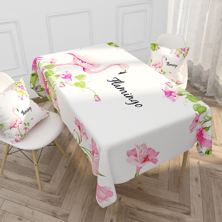 Floral Printed Tablecloth and Cushion Cover Set