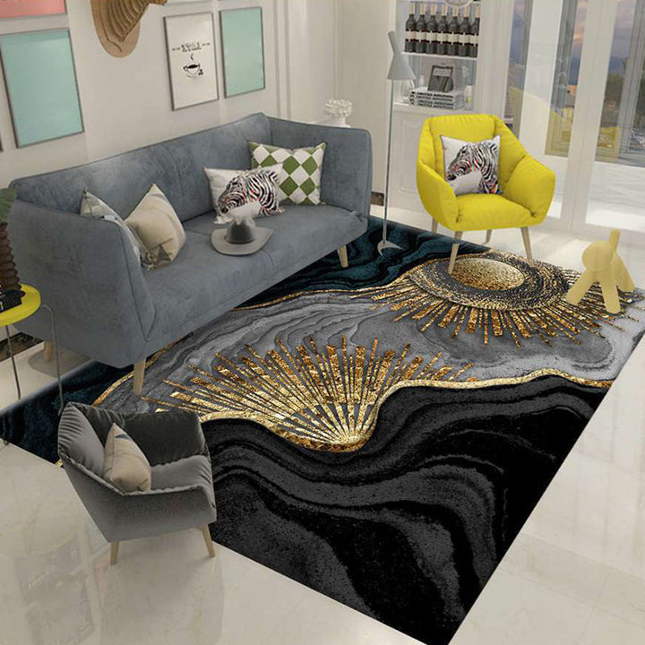 BowLift | Nordic Abstract Botanical Carpet Multicolor Synthetic Carpet Non-slip Machine washable Pet friendly Area rug for Living room