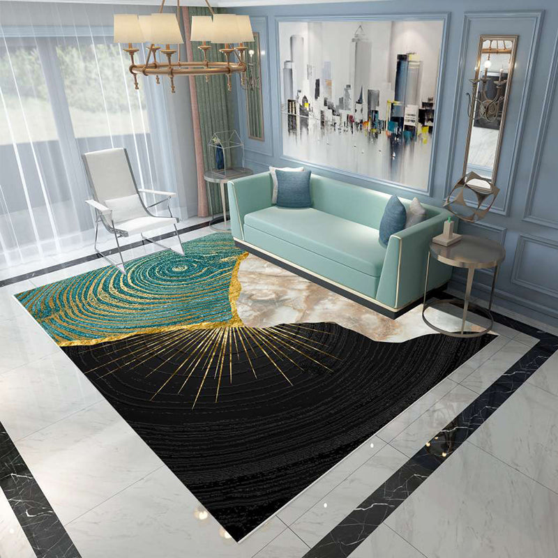 BowLift | Nordic Abstract Botanical Carpet Multicolor Synthetic Carpet Non-slip Machine washable Pet friendly Area rug for Living room