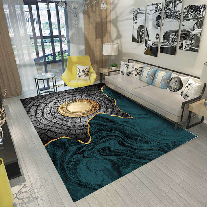 BowLift | Nordic Abstract Botanical Carpet Multicolor Synthetic Carpet Non-slip Machine washable Pet friendly Area rug for Living room