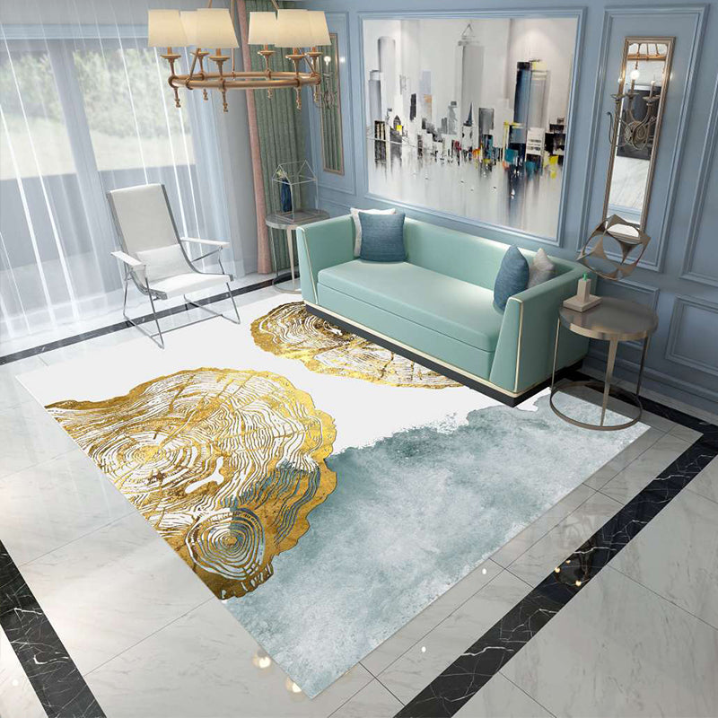 BowLift | Nordic Abstract Botanical Carpet Multicolor Synthetic Carpet Non-slip Machine washable Pet friendly Area rug for Living room