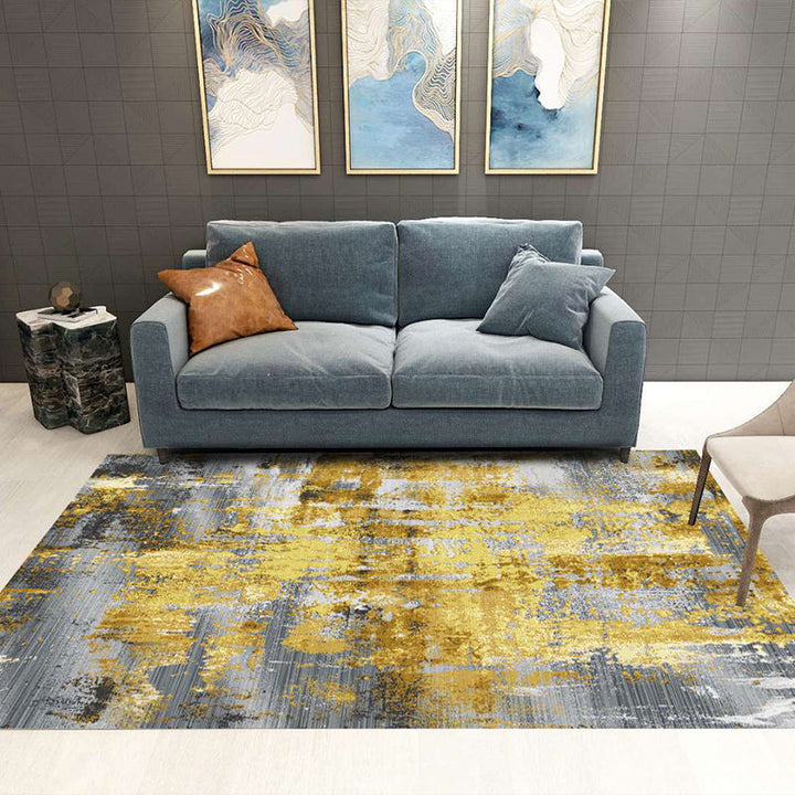 BowLift | Nordic Abstract Botanical Carpet Multicolor Synthetic Carpet Non-slip Machine washable Pet friendly Area rug for Living room