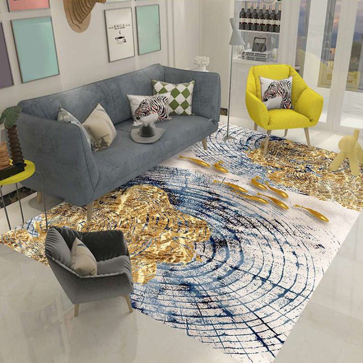 BowLift | Nordic Abstract Botanical Carpet Multicolor Synthetic Carpet Non-slip Machine washable Pet friendly Area rug for Living room