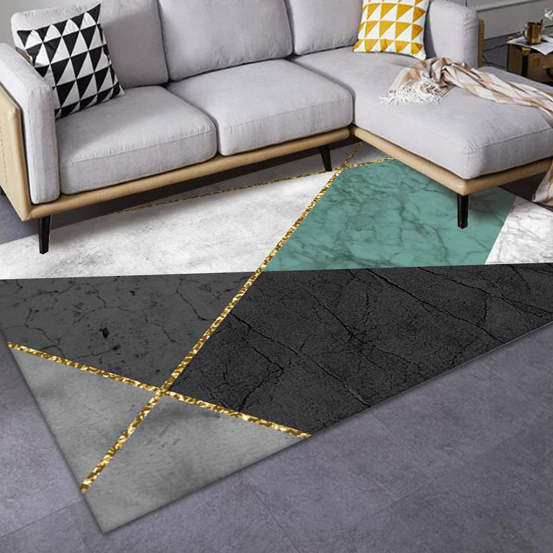 BowLift | Luxe Mid-Century Rug Multicolor Abstract Pattern Rug Machine Washable Non-Slip Back Stain Resistant Rug for Home Decor