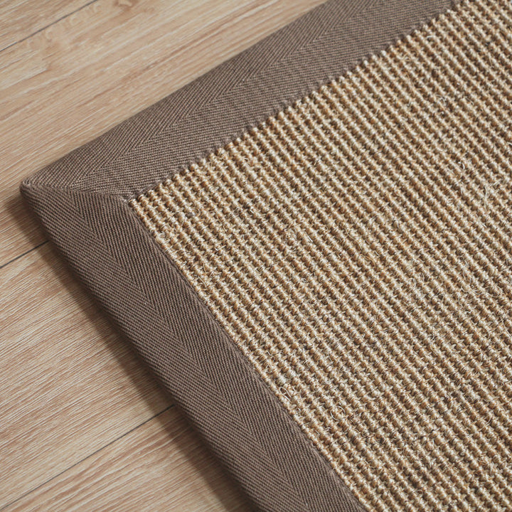 BowLift | Brown Living Room Carpet Country Landscape Simple Carpet Sisal Non-slip Pet Friendly Washable Area Rug