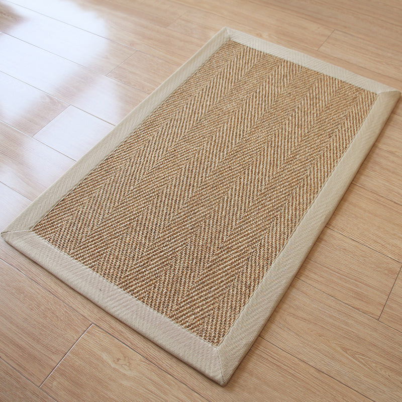 BowLift | Lodge Tearoom Carpet Brown Solid Color Carpet Sisal Fiber Non-Slip Stain Resistant Machine Washable Carpet