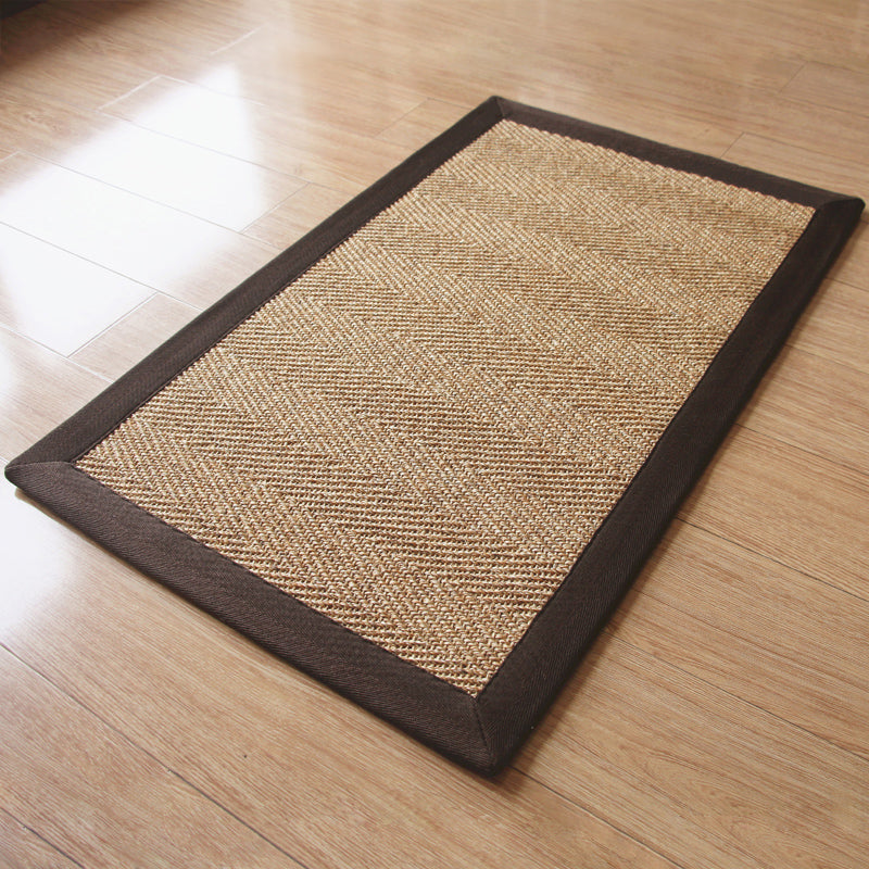 BowLift | Lodge Tearoom Carpet Brown Solid Color Carpet Sisal Fiber Non-Slip Stain Resistant Machine Washable Carpet