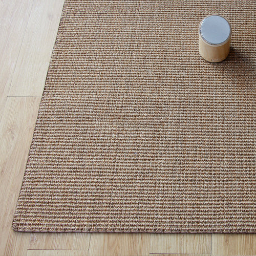 BowLift | Lodge Home Rug Light Brown Solid Color Rug Sisal Woven Pet Friendly Machine Washable Non-Slip Rug