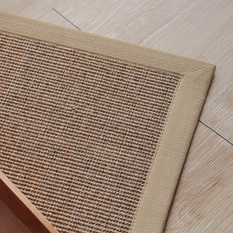 BowLift | Beige Rustic Carpet Sisal Solid Color Carpet Washable Non-Slip Pet-Friendly Carpet for Bedroom