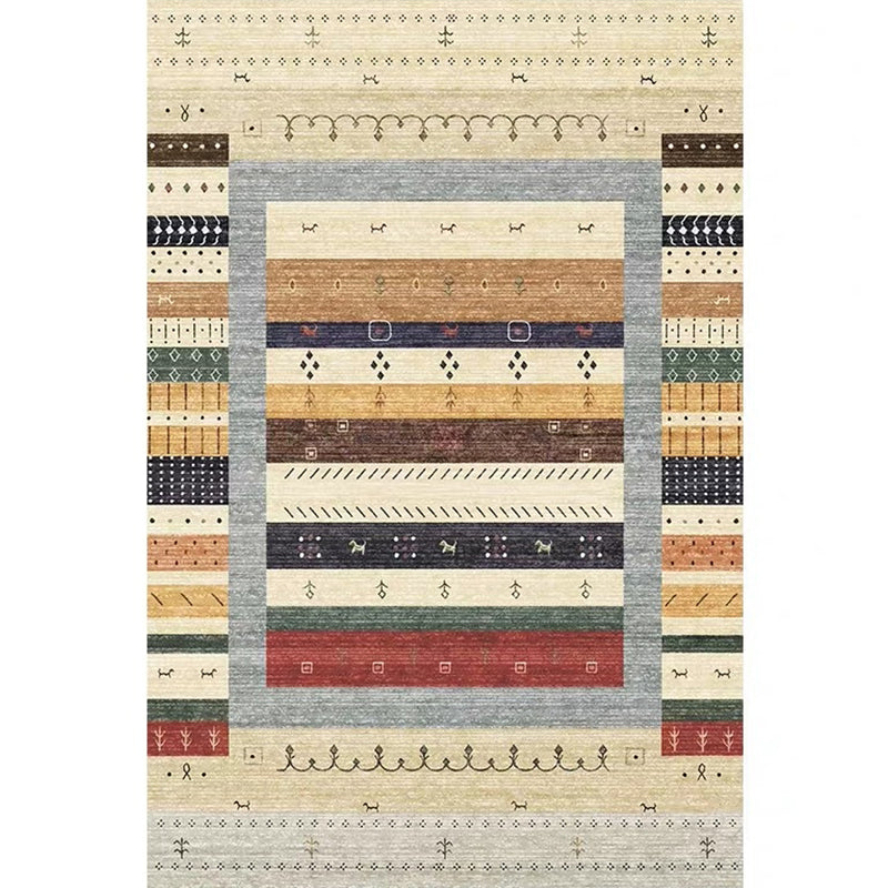 BowLift | Moroccan Home Area Rug Multicolored Pattern Rug Polypropylene Pet-Friendly Machine Washable Rug