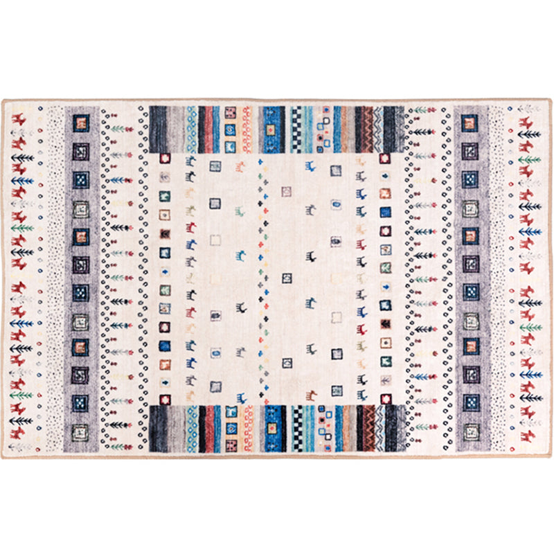 BowLift | Moroccan Home Area Rug Multicolored Pattern Rug Polypropylene Pet-Friendly Machine Washable Rug
