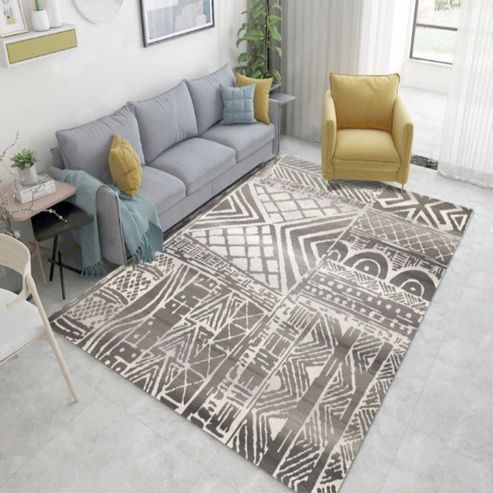 BowLift | Beautiful Floral Pattern Carpet Multicolor Moroccan Style Carpet Polyester Non-Slip Washable Stain Resistant Carpet for Room