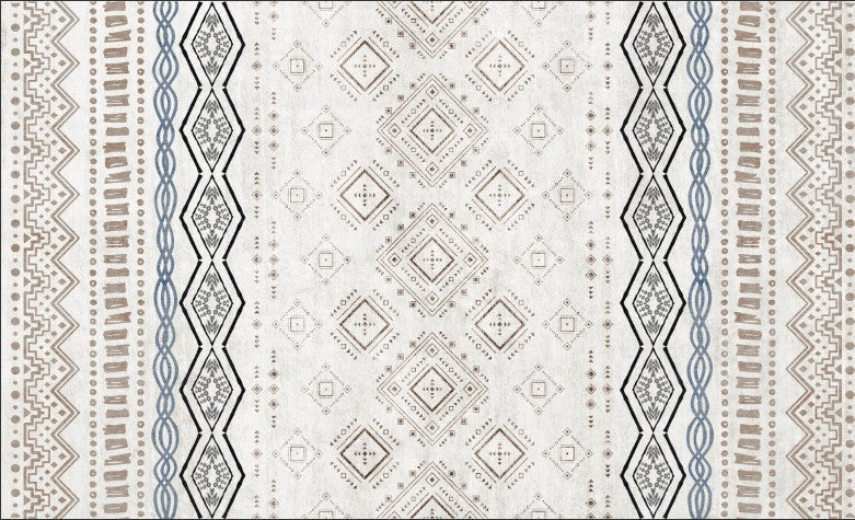 BowLift | Fancy Moroccan Rug Multicolor Symmetrical Geometry Rug Stain Resistant Non-Slip Machine Washable Rug for Home Decor