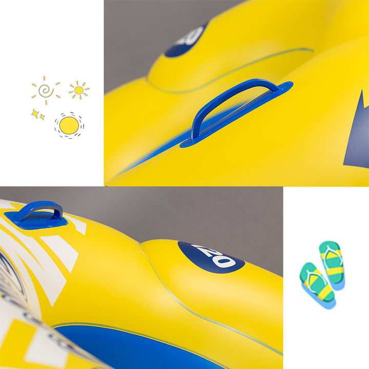 Unisex Inflatable Swimming Ring with Practical Handles Bowlift