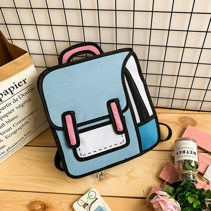 BowLift | Creative 2D Unisex Cartoon Backpack