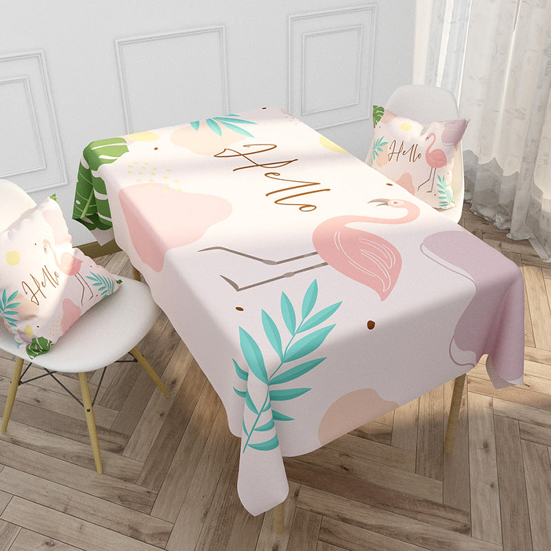 Floral Printed Tablecloth and Cushion Cover Set