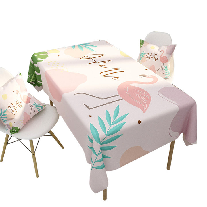Floral Printed Tablecloth and Cushion Cover Set