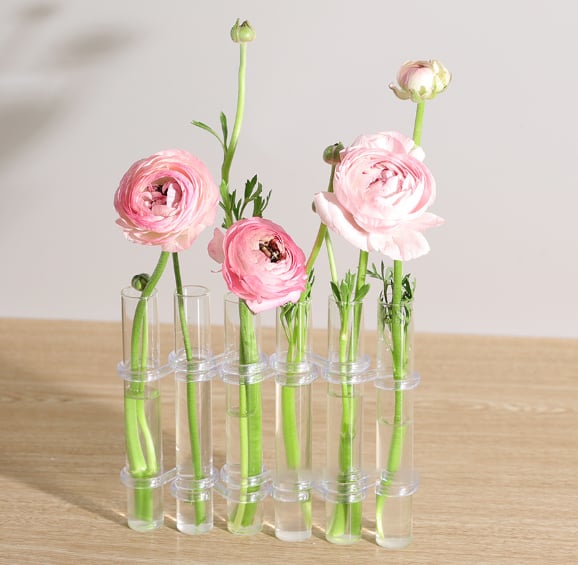 BowLift | Flexible Flower Vases with Hinges | Modern Glass Tube Vase