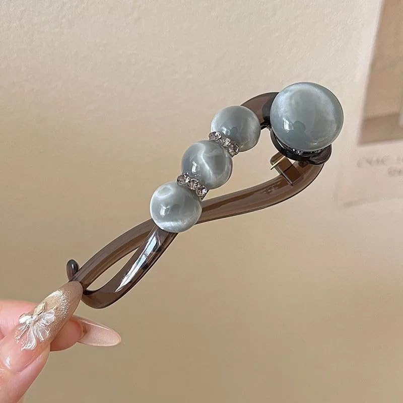 BowLift | Elegant Rose Pearl Twist Hair Clip