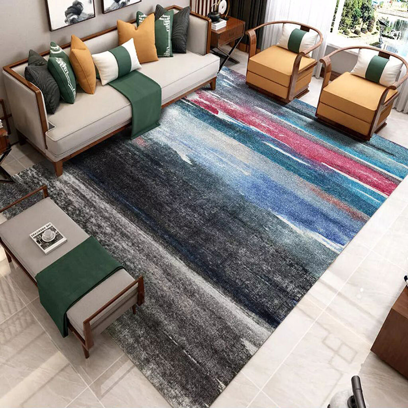 BowLift | Glamour Drawing Print Rug Multicolor Chinoiserie Rug Synthetic Pet Friendly Non-Slip Back Washable Rug for Home