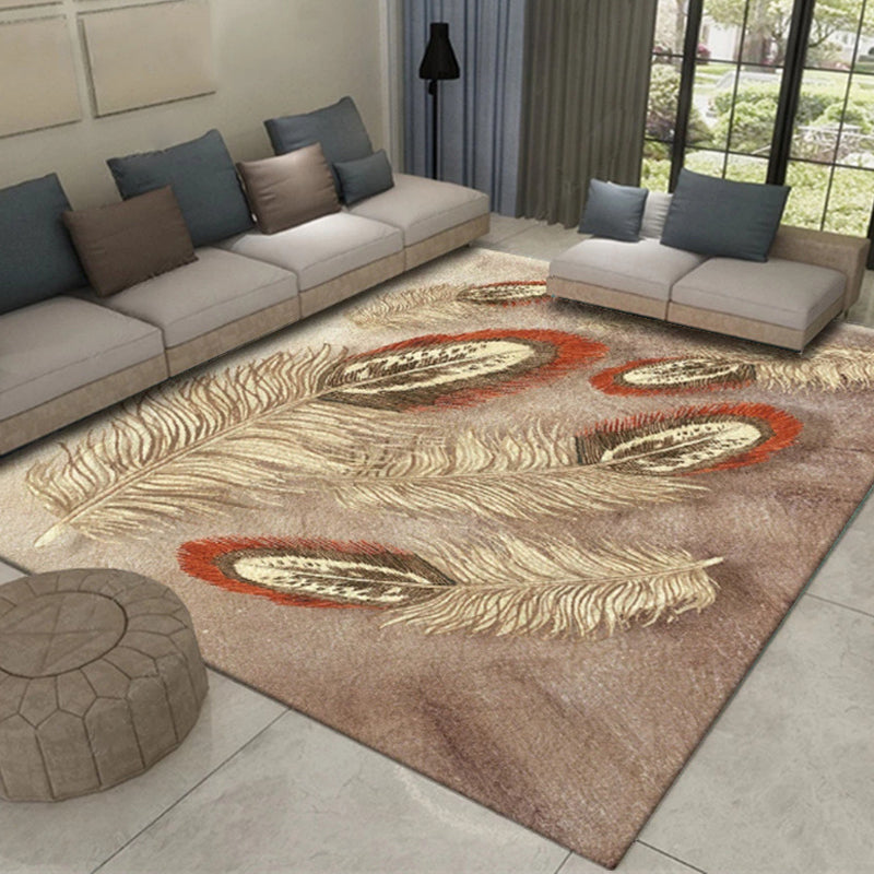 BowLift | Multicolor Asia Indoor Rug Synthetic 3D Pattern Carpet Washable Stain Resistant Nonslip Underlay Rug for Large Room