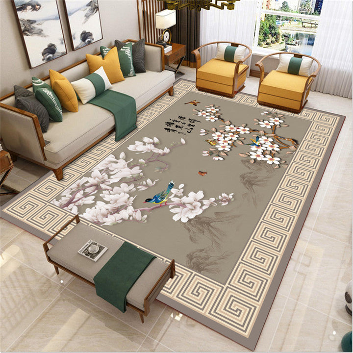 BowLift | Traditional Chinoiserie Rug Multicolor Landscape Print Rug Pet-Friendly Washable Non-Slip Rug for Home
