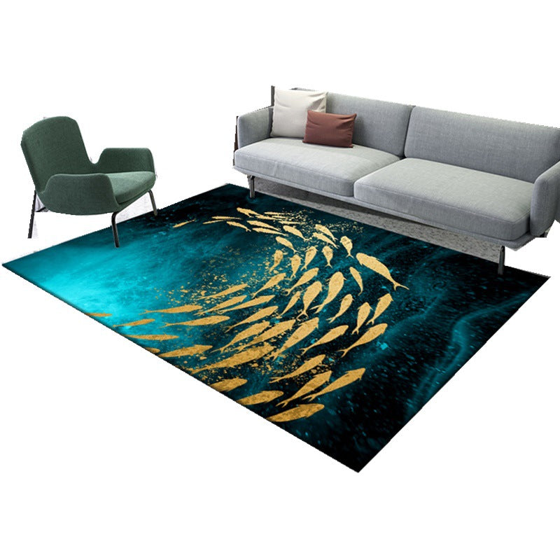 BowLift | Enchanting 3D Natural Scene Rug Multicolor Asian Rug Synthetic Pet Friendly Stain Resistant Nonslip Back Rug for Living Room