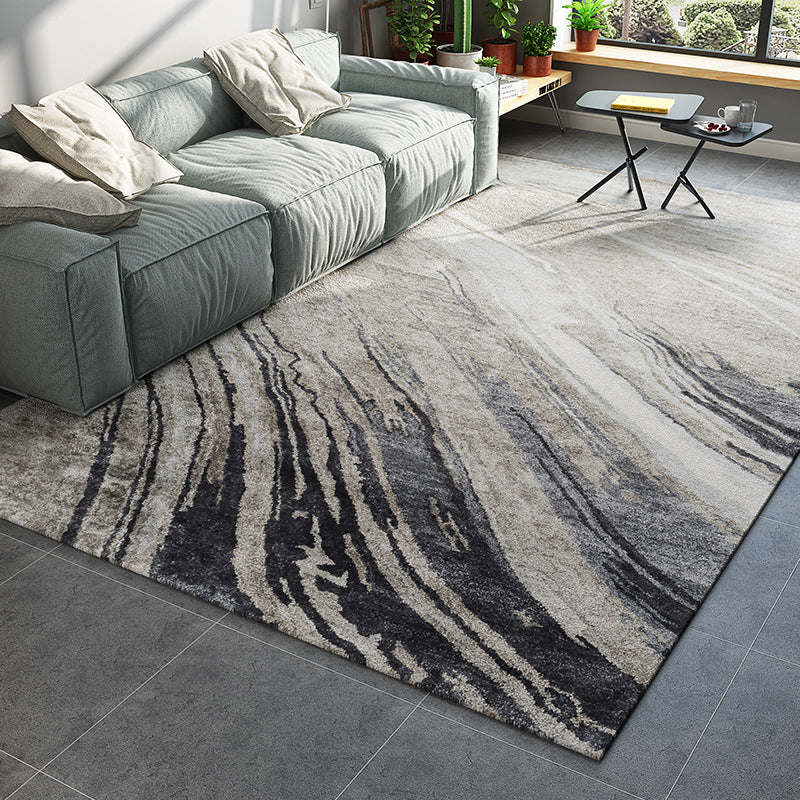 BowLift | Cyberpunk Abstract Lines Print Rug Multi-Color Polypropylene Rug Stain Resistant Anti-Slip Pet Friendly Carpet for Home