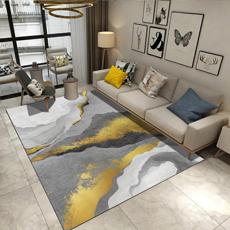 BowLift | Steampunk Living Room Carpet Multicolored Rustic Surface Look Carpet Synthetic Stain Resistant Non-Slip Pet Friendly Indoor Carpet