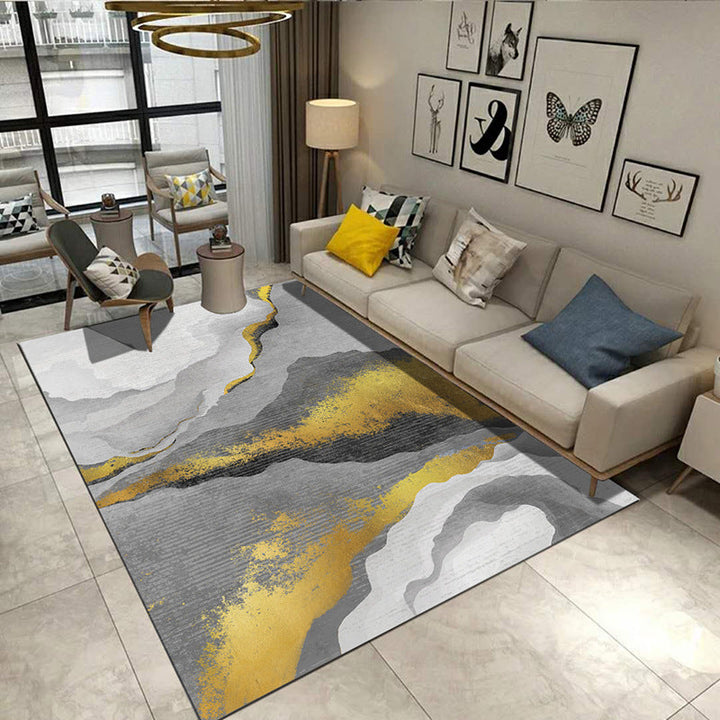 BowLift | Steampunk Living Room Carpet Multicolored Rustic Surface Look Carpet Synthetic Stain Resistant Non-Slip Pet Friendly Indoor Carpet