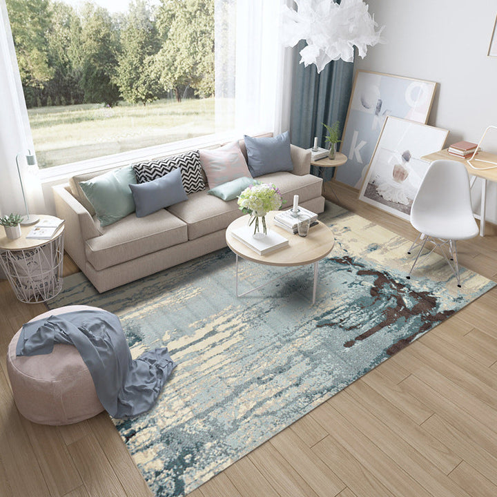 BowLift | Steampunk Living Room Carpet Multicolored Rustic Surface Look Carpet Synthetic Stain Resistant Non-Slip Pet Friendly Indoor Carpet