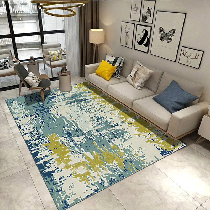 BowLift | Steampunk Living Room Carpet Multicolored Rustic Surface Look Carpet Synthetic Stain Resistant Non-Slip Pet Friendly Indoor Carpet