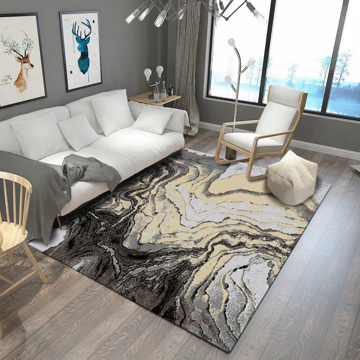 BowLift | Steampunk Living Room Carpet Multicolored Rustic Surface Look Carpet Synthetic Stain Resistant Non-Slip Pet Friendly Indoor Carpet