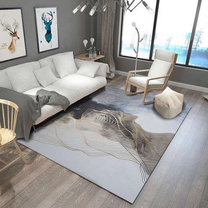 BowLift | Steampunk Living Room Carpet Multicolored Rustic Surface Look Carpet Synthetic Stain Resistant Non-Slip Pet Friendly Indoor Carpet