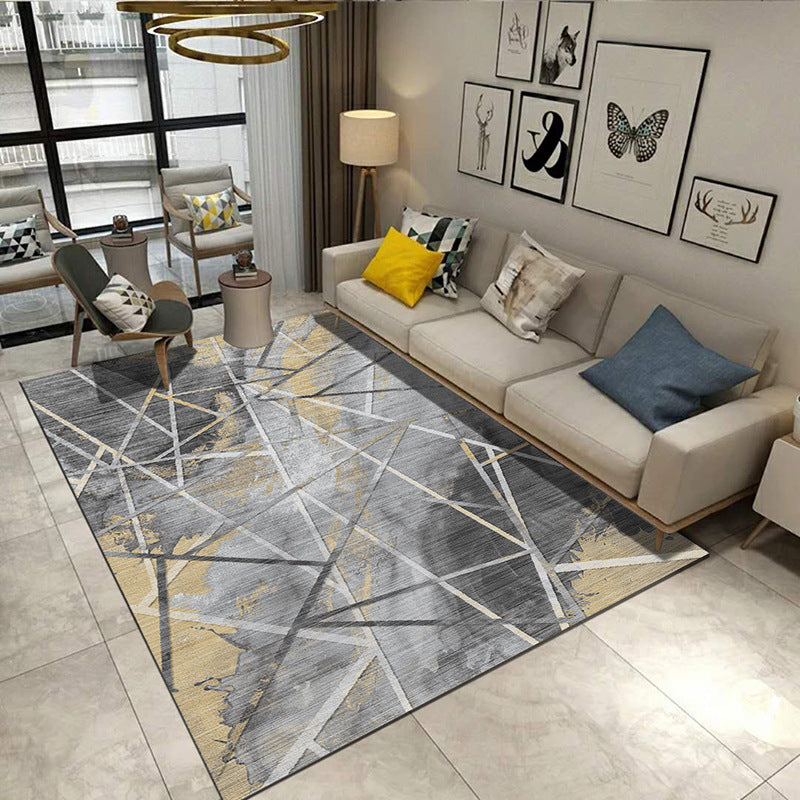 BowLift | Steampunk Living Room Carpet Multicolored Rustic Surface Look Carpet Synthetic Stain Resistant Non-Slip Pet Friendly Indoor Carpet