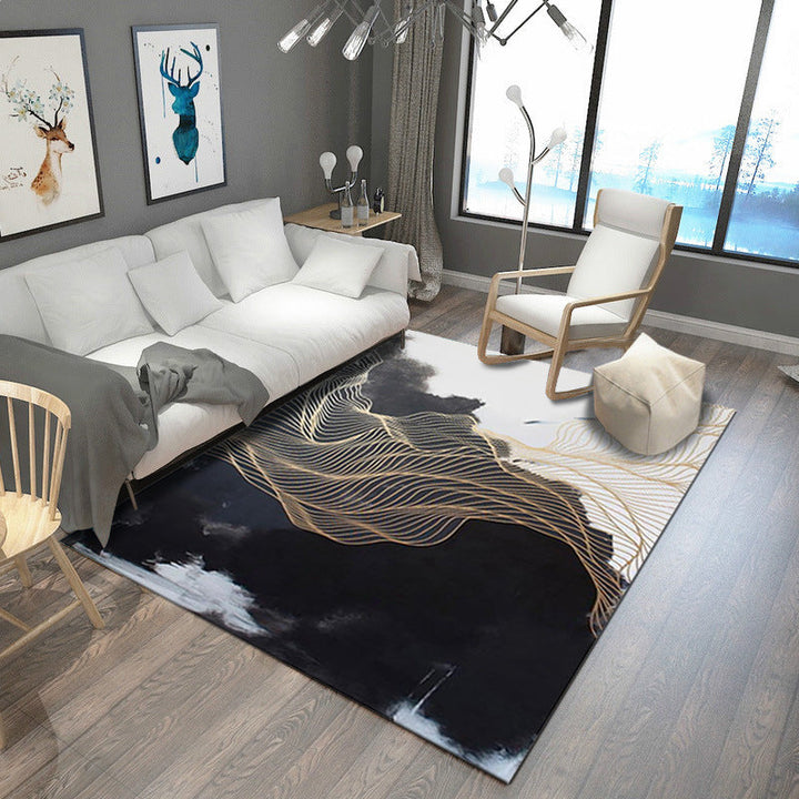 BowLift | Steampunk Living Room Carpet Multicolored Rustic Surface Look Carpet Synthetic Stain Resistant Non-Slip Pet Friendly Indoor Carpet