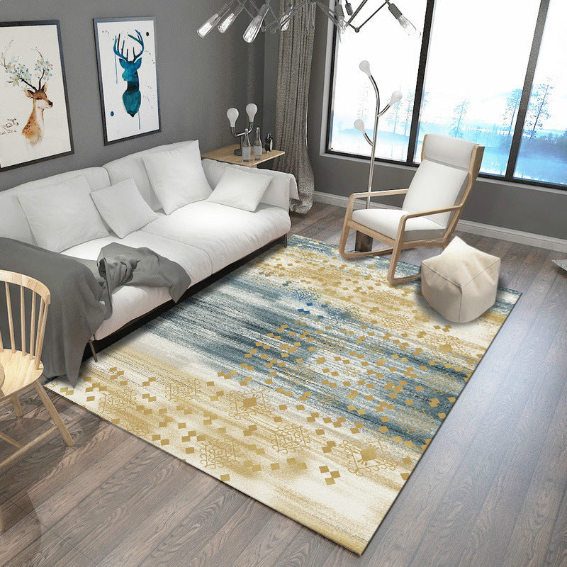 BowLift | Steampunk Living Room Carpet Multicolored Rustic Surface Look Carpet Synthetic Stain Resistant Non-Slip Pet Friendly Indoor Carpet