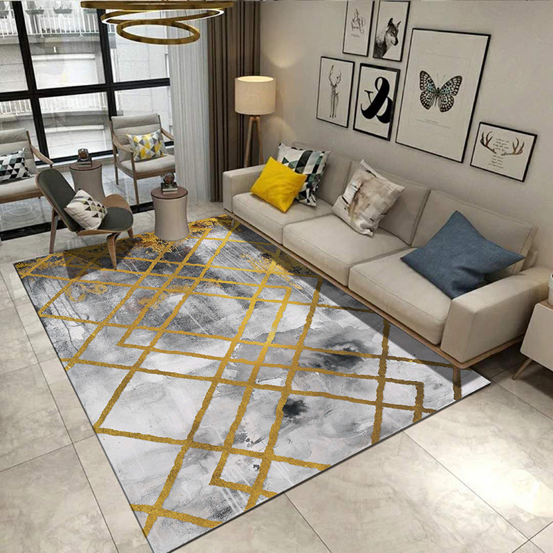 BowLift | Steampunk Living Room Carpet Multicolored Rustic Surface Look Carpet Synthetic Stain Resistant Non-Slip Pet Friendly Indoor Carpet