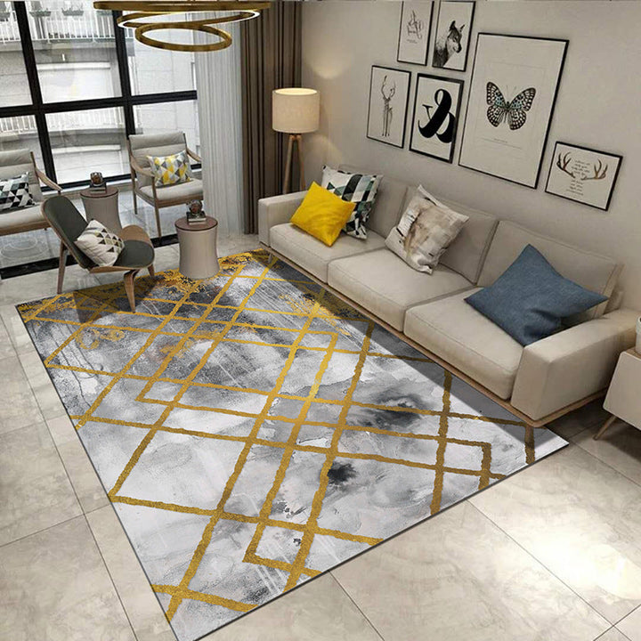 BowLift | Steampunk Living Room Carpet Multicolored Rustic Surface Look Carpet Synthetic Stain Resistant Non-Slip Pet Friendly Indoor Carpet