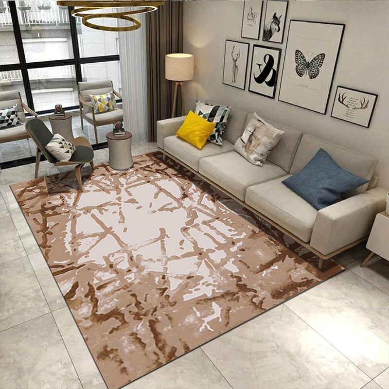 BowLift | Steampunk Living Room Carpet Multicolored Rustic Surface Look Carpet Synthetic Stain Resistant Non-Slip Pet Friendly Indoor Carpet